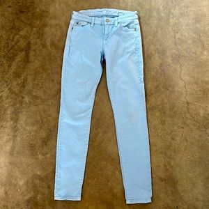 Seven for all mankind size 26 baby blue skinny jeans